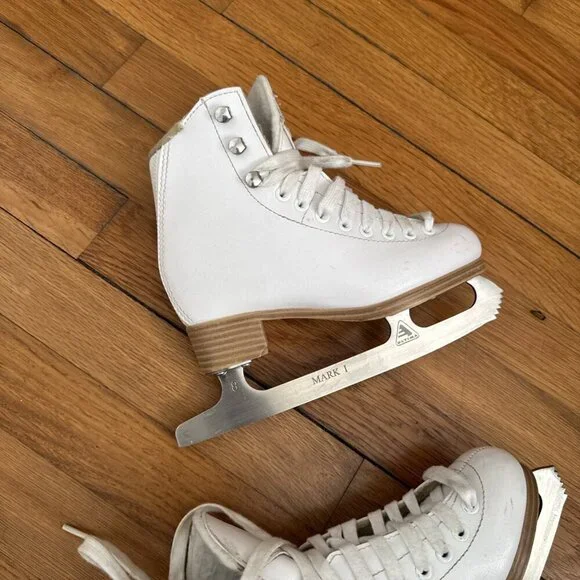 GAM Youth Girls Ice Skates White Size 1 - Picture 10 of 11